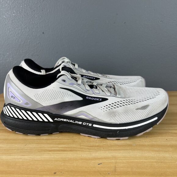 Brooks Womens Adrenaline GTS 23 1203811D039 Gray Running Sneakers Sz 11.5 D WIDE - Picture 1 of 11